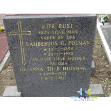 Grafstenen kerkhof Herwen Coll. HKR (63) L.H.Polman & J.Th. B. Huisman